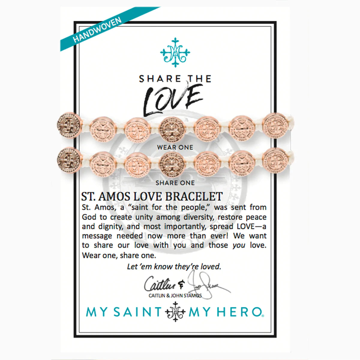 My Saint My Hero Share the Love St. Amos Love Bracelet Set White Ro Love My Rosie Skin